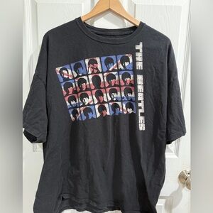 The Beatles Black and Multicolor Short Sleeve punk rock metal British invasion